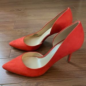 Jessica Simpson Red/Orange Suede Heels